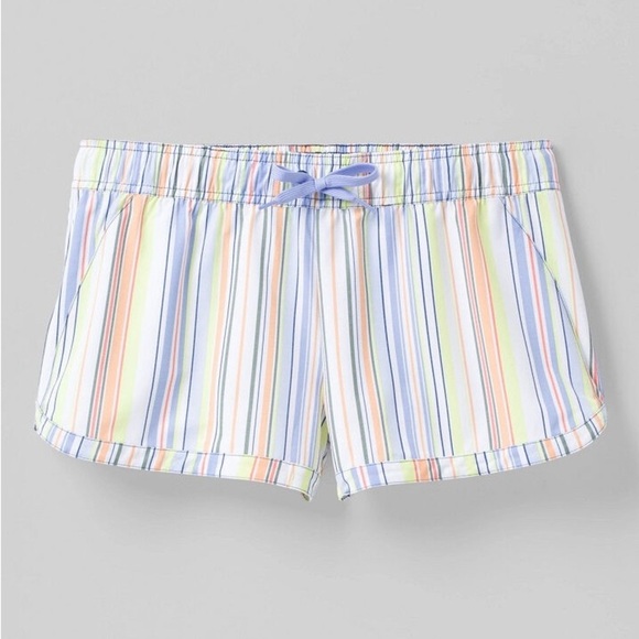 prAna Shorts Womens XL Mariya Striped Multi Stripes Swim Beach Outdoor Hybrid - Picture 2 of 13